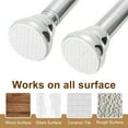 thumbnail image 3 of Unique Bargains Tringle à Rideau de Fenêtre, Tringle de Douche à Ressort Sans Perçage Réglable 50 à 87,4 Pouces 55 lb Argent pour Garde-Robe, 3 of 5