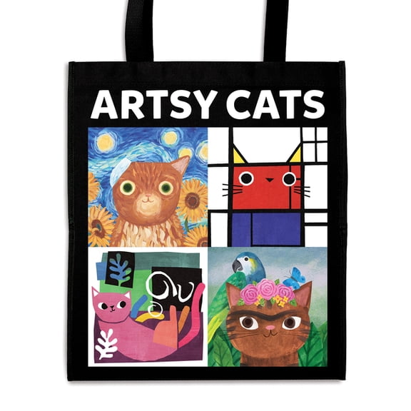 Artsy Cats Reusable Shopping Bag, (Hardcover)