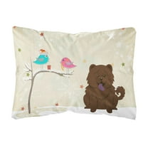 Carolines Treasures BB2613PW1216 Christmas Presents between Friends Chow Chow - Chocolate Canvas Fabric Decorative
