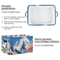 thumbnail image 2 of Yayeee Canvas Storage Basket with Handles for Shelves Fabric Bins Closet Organizer, Abstract Snow Mountain, 2 of 8