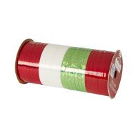 Holiday Time 4 Red, White, Green Curling Ribbon Rolls, 150'