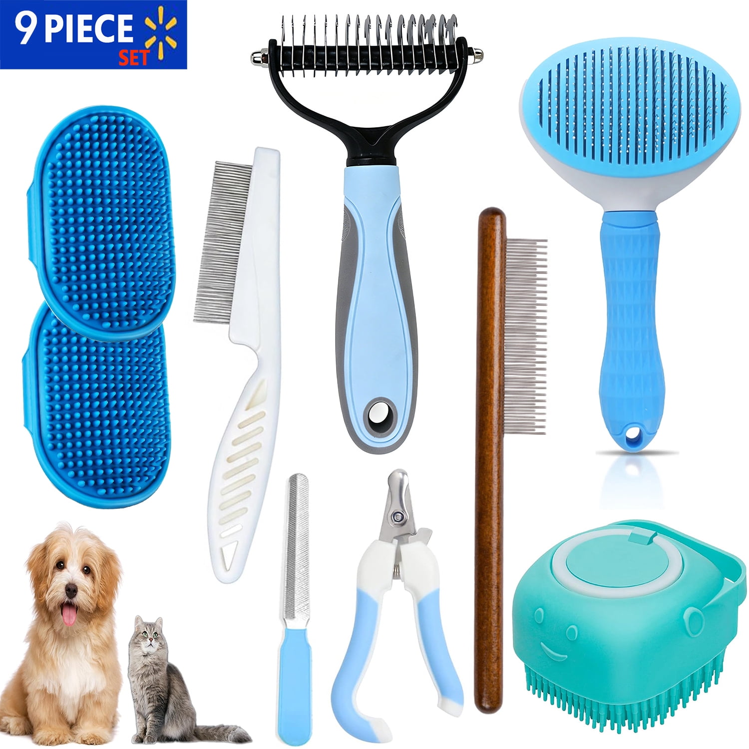 DXIMRX 7-Piece Cat and Dog Grooming Kit in Blue photo 1
