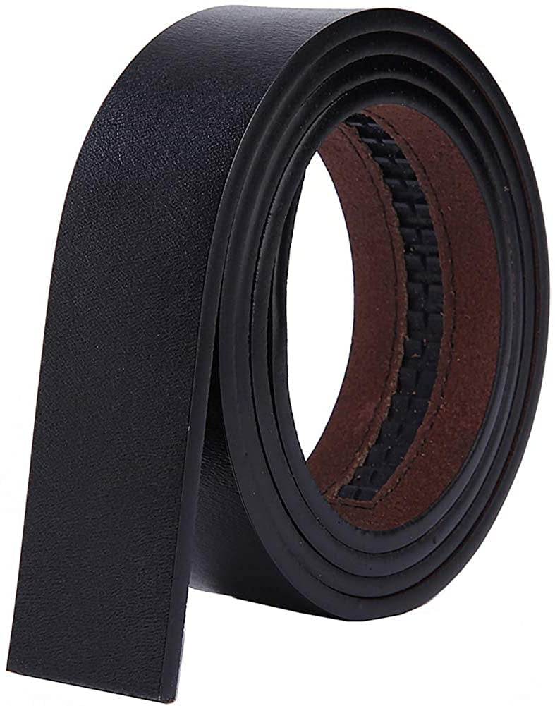 Men's Leather Ratchet Belt Strap Only 35mm 1 3/8,Leather Belt without
