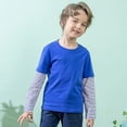 thumbnail image 6 of LYMAYTER Boys Girls Sweatshirt for Kids Toddler Stripes Crewneck Sweatsuit Infant Spring Fall Bottoming Shirt 10 Months-10 Years, 6 of 10