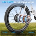 thumbnail image 4 of Gocio 24" Adult Electric Tricycle, Peak 500W Motor, 48V 10.4AH Battery, Max 15Mph，7-Speed Cargo 3-Wheel Electric Bike UL2849 Certified, 4 of 10