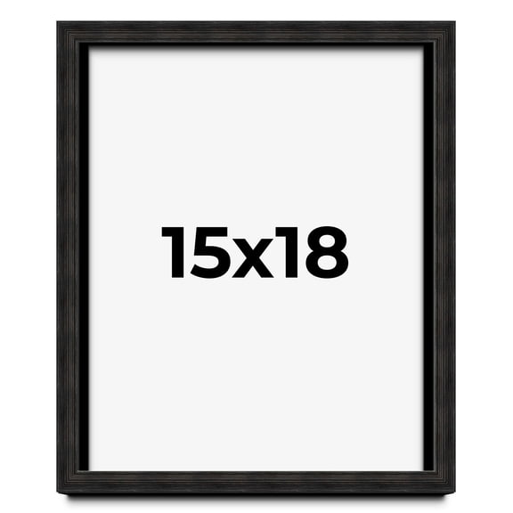 15x18 Shadow Box Black Rustic Barnwood Display Frame | 1.125 Inch Deep | 0.875 Inch Moulding Width