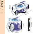 thumbnail image 2 of Cute Purple Whales Tissue Box Cover Leather Square Rectangle Tissue Box Holder for Bathroom Living Room Desk Office Decor, 2 of 7