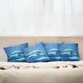 thumbnail image 7 of Ambesonne Marine Throw Pillow Cover 4 Pack, Fish and Wave in Ocean, 18", Violet Blue Orange, 7 of 7