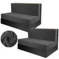thumbnail image 1 of 2 Pcs RV Dinette Cushion Covers, Elastic RV Camper Bench & Backrest Cushion Covers, Stretchy Camper Loveseat Sofa Protectors, Universal Fit & Machine Washable, 1 of 8