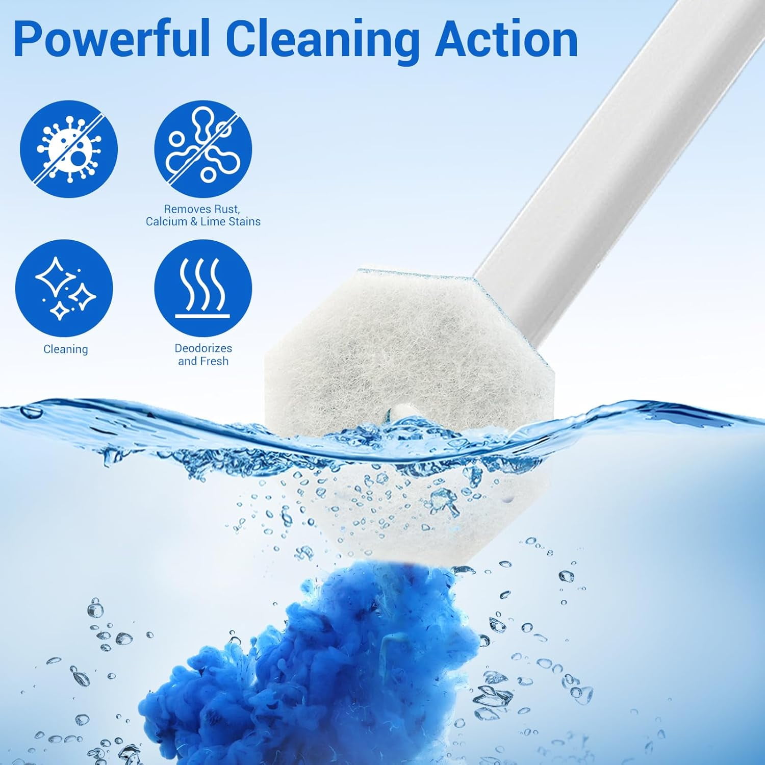 100Pack Toilet Wand Refills, Disposable Toilet Brush Refills Compatible with Clorox, Toilet Cleaner Refill Pads, Toilet Wand Refills, Toilet Brush Replacement Head