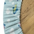 thumbnail image 5 of Ambesonne Plane Fitted Round Tablecloth, Cartoon Sky Planes Clouds, 56"- 60" Diameter, Pale Blue White Pink, 5 of 5