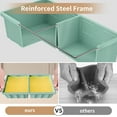 thumbnail image 5 of TINANA Silicone Freezer Tray with Lid 2 Pack, 2 Cup Freezing Food Molds, Make Perfect Soups, Extra Large Ice Cubes for Meal Prep, Sauces, Soups, Stews, Broths, Oven and Dishwasher Safe-Green, 5 of 7