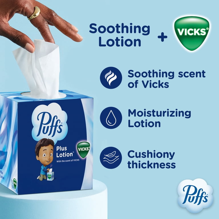 Puffs, Facial Tissues Plus Lotion, 1 Count, Scent of Vicks