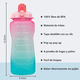 thumbnail image 2 of Botella Para Agua Deportiva Medio Galón Rosa a Verde Malubero  Malu1365, 2 of 5