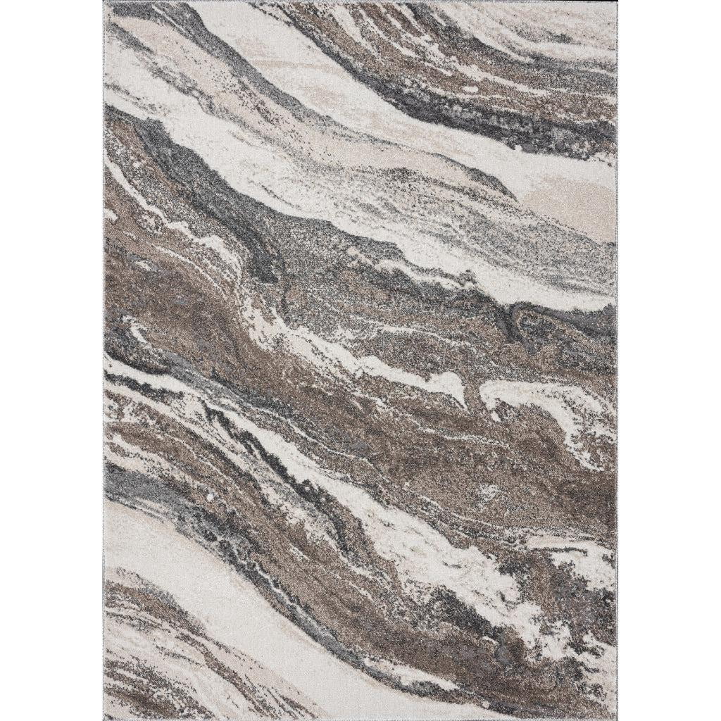 Luxe Weavers Geometric Abstract Gray 2x3 Art Deco Marble Swirl Area Rug