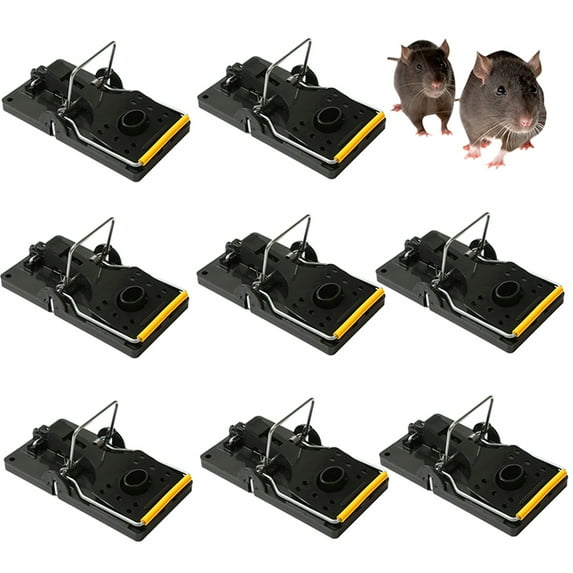 Elbourn 8-Pack Rat Trap, Mouse Traps Snap Traps Rodent Trap for Indoor and Outdoor Small Animal