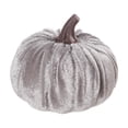 thumbnail image 4 of Fall Decorations for Home Gray Velvet Artificial Pumpkin Soft Flannel Faux Harvest Pumpkin with Resin Stem Fall Thanksgiving Halloween Tiered Tray Decor for Farmhouse Tabletop Centerpiece, 4 of 6