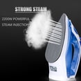thumbnail image 5 of Pompotops Professional Portable HandheldExpertise Grade 2200W Steam Iron For Clothes With Fast Even Heat Scratch Counteractive, Comfort Grip,True Position Steam Holes, Blue, 5 of 8