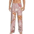 thumbnail image 2 of Lsque Beautiful Fox Print Men's Pajama Pants, Lounge Pant - Comfortable Home Wear,Elastic Waistband, Stylish Design-Medium, 2 of 9