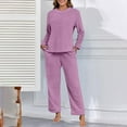 thumbnail image 5 of Delayuji Women's Pajamas Sets Winter Soft Fleece Warm Pajamas Set Flannel Pajamas Sets Loungewear Sleepwear Winter Outfits, 5 of 6