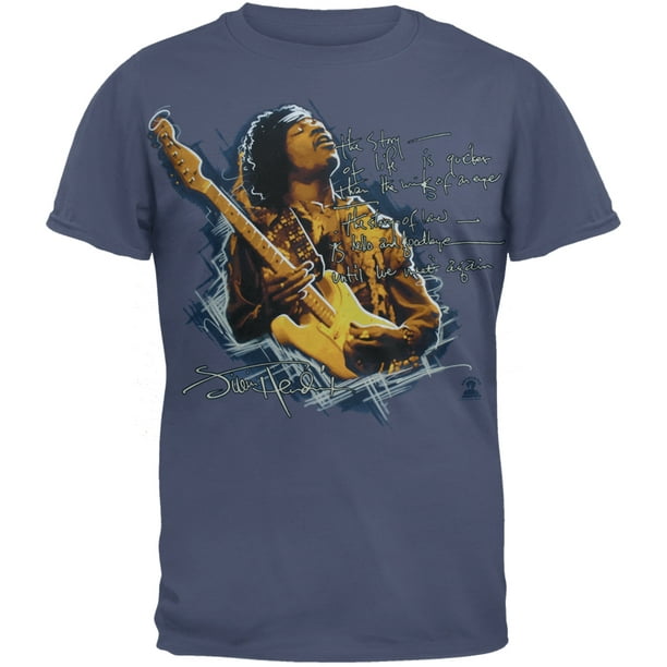 Jimi Hendrix - Jimi Hendrix Men's Story Of Life Short Sleeve Graphic ...