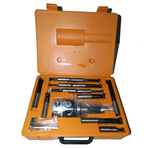 3" Boring Head Set 12 PCs 3/4'' Carbide Boring BAR with R8 Shank Mill