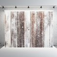 thumbnail image 1 of EREHome Polyester Fabric 7x5ft Christmas White Wood Photography Backdrops Winter Snowing Board Photo Background Studio Props, 1 of 2