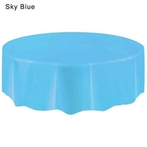 Plastic Tablecloths Table Covers Circle Bridal Shower Party Tablecovers Solid Table Cloths for Picnic Birthday Wedding Banquet Parties Round Table Use