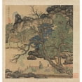 thumbnail image 2 of Chen Hongshou 12x13 Gold Ornate Wood Frame and Double Matted Museum Art Print Titled - Scholars in a Garden (1598-1652), 2 of 4