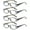 4 Pairs of Black and Blue, variant on 4 Pairs of Women Small Rectangular Anti-blue Light Reading Glasses 2.50 Printed Ultra-light Readers +2.50 Strength