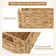 thumbnail image 3 of LotFancy Wicker Toilet Basket Tank Topper, 2 Pack Water Hyacinth Storage Basket for Shelves, 3 of 8