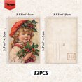 thumbnail image 3 of 32Pcs Vintage Christmas Star Postcard Set 3.94X5.7In Greeting Message Cards, 3 of 7