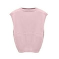 thumbnail image 4 of Tianiyouqing Women’s 100% Merino Wool Sleeveless Sweater Vest Lightweight V-Neck Pullover for Versatile Spring Trendy Comfort Tops Pink M, 4 of 4