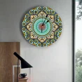 thumbnail image 3 of Morocco Arabesque Colors Bedroom Wall Clock Large Modern Kitchen Dinning Round Wall Clocks Watches Living Room Watch Home Decor（14 Inch）, 3 of 6