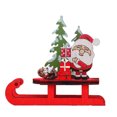 thumbnail image 3 of 3 uds DIY Navidad trineo de madera decoraciones Navidad artesanía de madera hermosa práctica decoración del hogar de Navidad, 3 of 8