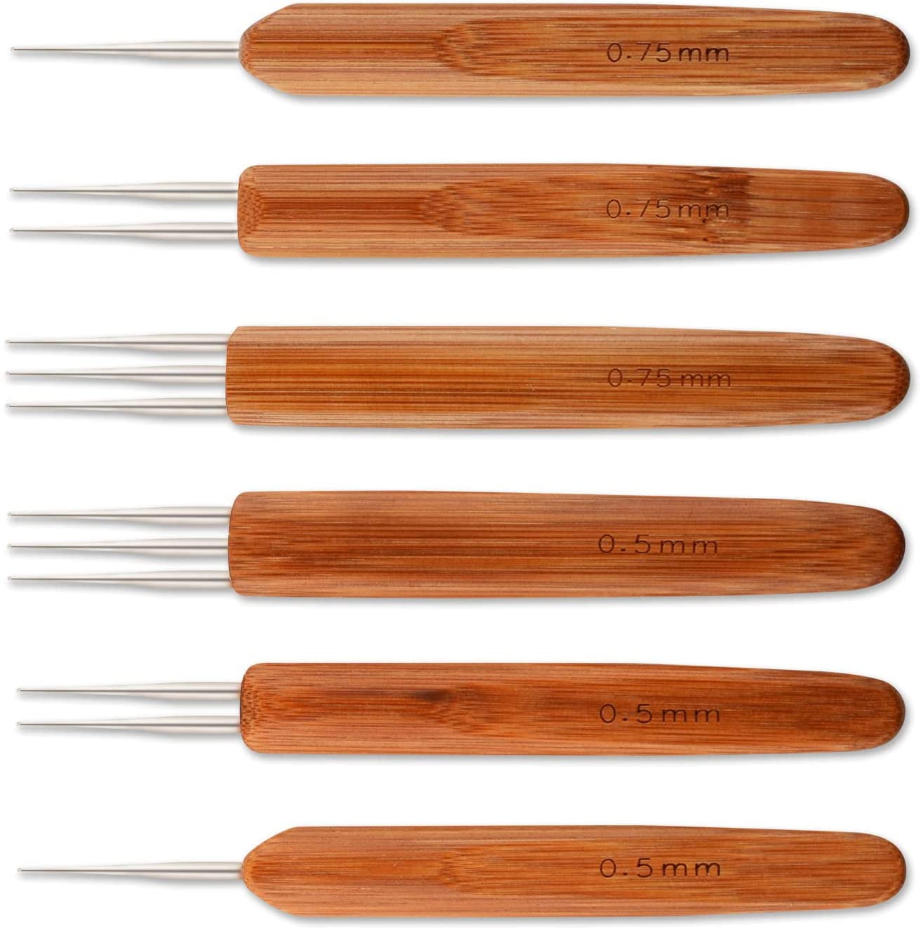 Octpeak 3pcs Wood Crochet Hooks 15mm 20mm 25mm Large Crochet Hook