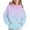 Pink, variant on CQONEPT Womens Sweatshirts Drawstring Casual Hoodies Fleece Lined Pullover Tops Color Block Clothes with Pockets Wine 2XL