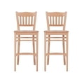 thumbnail image 2 of Linon Ashfield Bar Stools, 30" Seat Height, Set of 2, Unfinished, 2 of 14