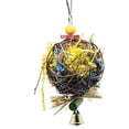 thumbnail image 5 of Paquete de 2 juguetes para masticar pájaros, juguete triturador de forraje, jaula para loros, juguete triturador, juguete colgante para forraje para Amazon gris africano, 5 of 5