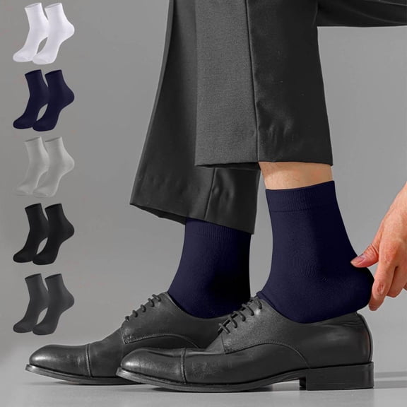 Bxsruta Men's Comfortable Breathable Athletic Crew Socks for Everyday Wear