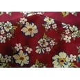 thumbnail image 4 of oneOone Cotton Silk Carmine Red Fabric Leaves & Floral Artistic Quilting Supplies Print Sewing Fabric By The Yard 42 Inch Wide, 4 of 4