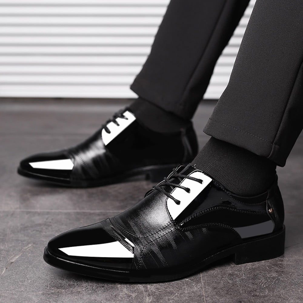 jovati Chaussures Oxford Perforees en Cuir Classique Moderne a Lacets pour Hommes Walmart