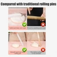 thumbnail image 5 of Multifunctional Household Rolling Pin - Kitchen Baking Tool for Rolling Dough & Dumpling Wrappers, Durable Rolling Pin, Easy to Clean & Store, Essential Baking Accessory for Kitchens, White, 13*1in, 5 of 6