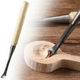 thumbnail image 2 of 1 Pcs Wood Carving Knife,Wood Carving Chisels,Metal Rounded Spoon Bent Gouge With Wood Handle,Spoon Carving Tool,Hand Carving Tool for Woodcarving & Hollowing Hand Tool,Carving Chisels,0.59x9.49 in, 2 of 7