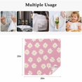thumbnail image 4 of White Pink Daisy Cloth Napkins, Spring Summer Floral Farmhouse Washable and Reusable Dinner Napkins Set of 4, Table Napkin for Kitchen Party Birthday Wedding Hotel Housewarming 20"x20", 4 of 8