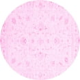 thumbnail image 1 of Ahgly Company Indoor Round Oriental Pink Traditional Area Rugs, 8' Round, 1 of 4