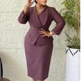 thumbnail image 4 of Women's Elegant Bodycon Formal Mini Cocktail Party Formal Work Office Dress, 4 of 5
