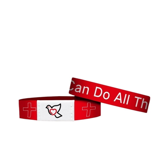 Pulsera enttgo NFC Bible Versículo Inspirador Rojo 20 cm