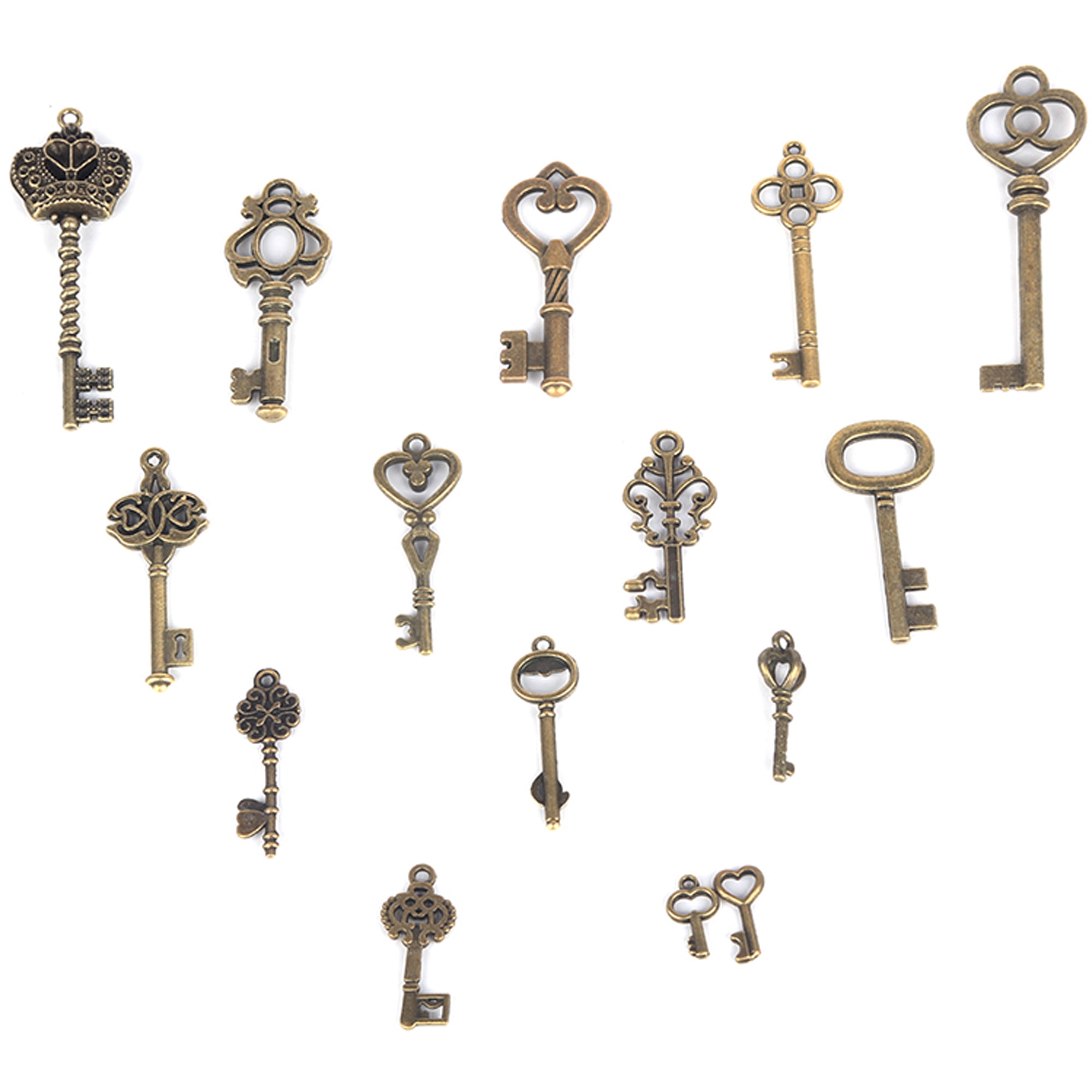 LELINTA 15-69Pcs Jewelry Making Charms Craft keys Decorative Key ...