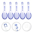 thumbnail image 3 of Shuliwen 5 Chinese Ceramic Soup Spoons Tableware for Home/Restaurant (Style 2), 3 of 10